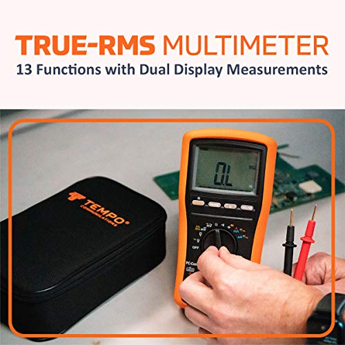 Tempo Mm810 True-Rms Premium Digital Multimeter | Measure Ac/Dc Voltage, Current, Resistance, Frequency, Capacitance, Duty Cycle | Professional Grade (2023 Model) #TOP3