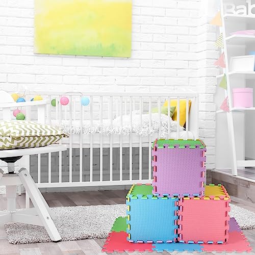 Nuanchu GEM-NUANCHU-0029 60 Pcs Kids Foam Puzzle Floor Mat Bulk Solid Color Foam Play Mat thumb #3