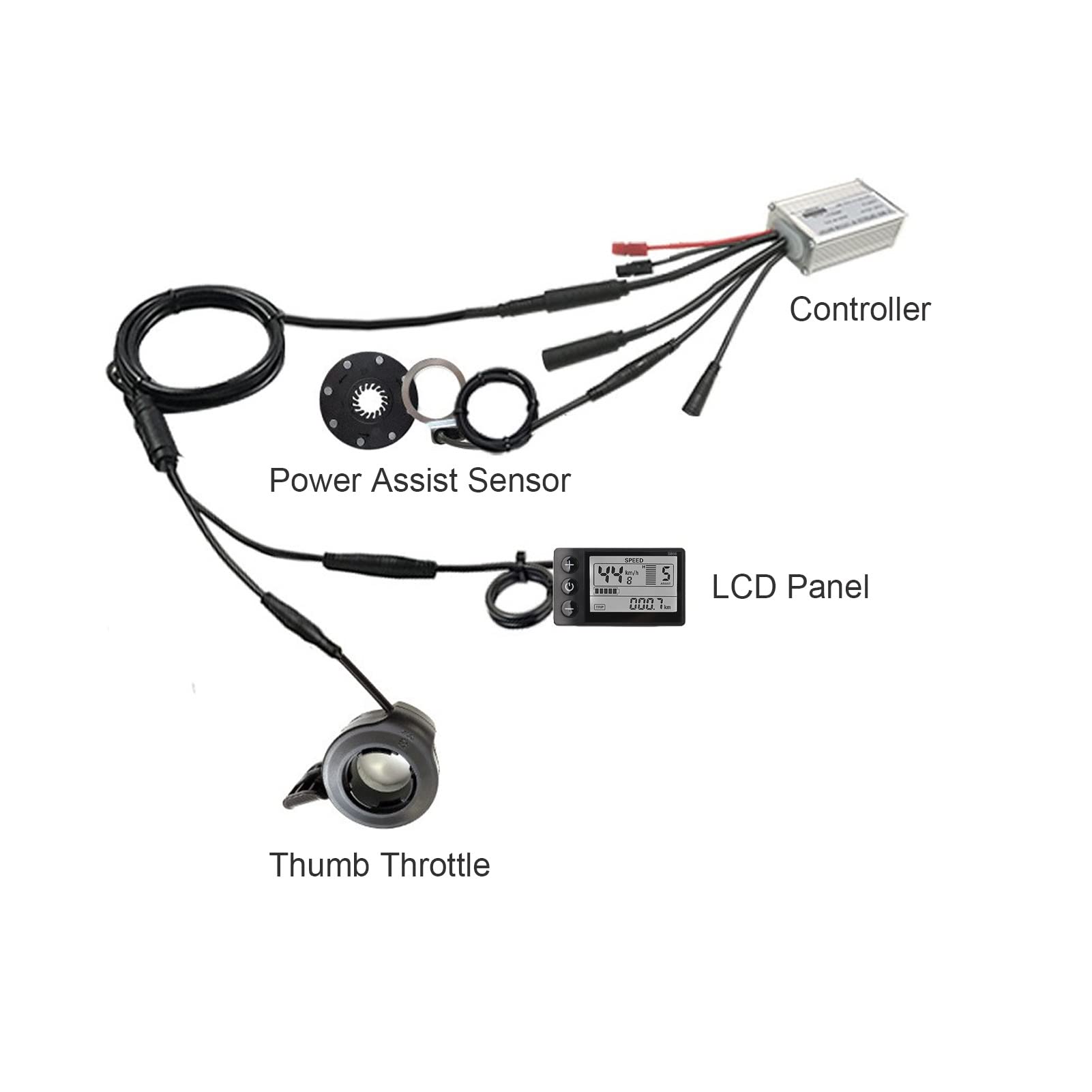 Elektrische Fahrrad 350W/500W Controller mit S866 LCD Display für HUB rad motor Elektrische E Bike Umwandlung kit  18