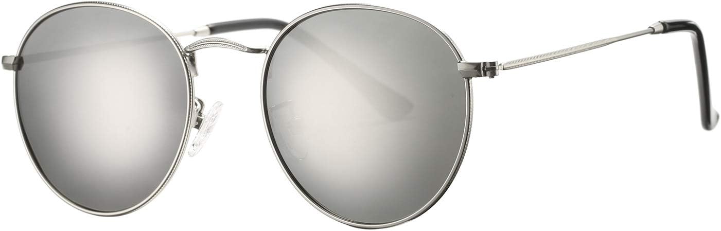Pro Acme Small Round Metal Polarized Sunglasses for Women Retro Designer Style