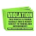 50 GREEN VIOLATION - NO PARKING - TOWING Sticker - No Parking stickers