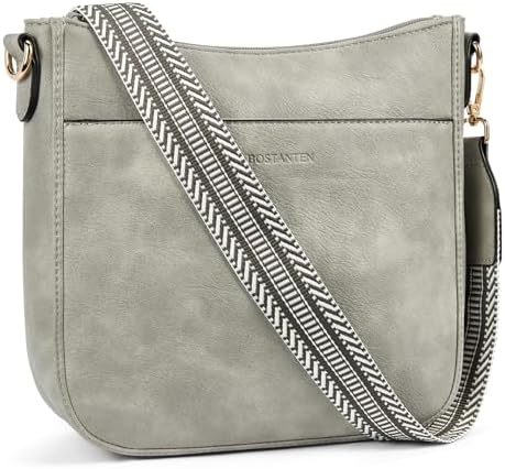 BOSTANTEN Purses For Women Leather Handbags Crossbody Purse Ladies Hobo Shoulder Bag with Adjustable Strap
