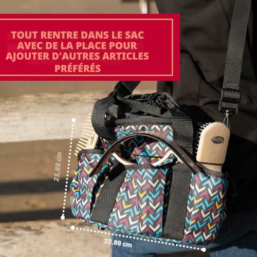 Weaver Leather Kit de toilettage pour cheval, 7 pièces avec sac fourre-tout, soins équins, équipement de salle de bain, fournitures de toilettage pour chevaux – vue 3