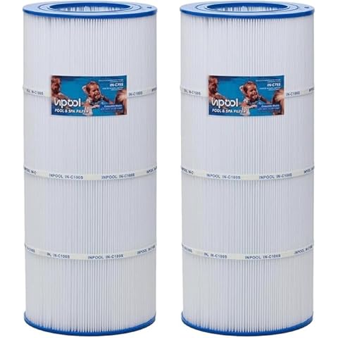 INPOOL, IN-C100S - Pool Filter and spa Filter Cartridge, Compatible with Pentair CC100, Pleatco PAP100, Filbur FC-0686, Unicel C-9410, Ultral-C3,100 Square feet for inground Pools. (Pack 2) Cover