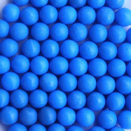 50 New .68 Cal Reusable Rubber Training Balls Paintballs Blue Color