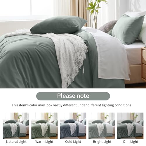 Linenline RX-DC5-Q2 Duvet Cover Queen Size, Rayon Derived From Bamboo, Cooling & Soft Queen Duvet Cover Set thumb #4