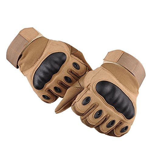 SUNRIS Tactique extérieure Plein Doigt Gants Sport Militaire Hommes Armure Gants de Protection pour l'équitation randonnée d'escalade Formation Cover