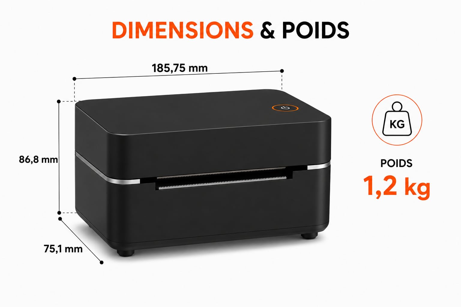 Imprimante Étiquettes Expédition Bluetooth Thermique 4x6 | + 200 Bordereaux 10×15 Offerts | Vinted, Amazon, iPhone, Android
