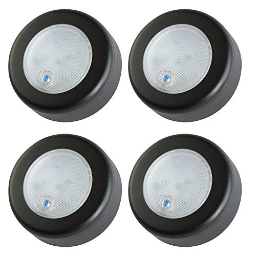 Leisure LED 4 pack RV Boat LED 3' Ceiling Light CC Pack Surface Mount 12 Volt Puck Click Lights Campers, Motorhomes, Trailers, 5th Wheels, Yachts Interior Lighting (4-Pack Natural)