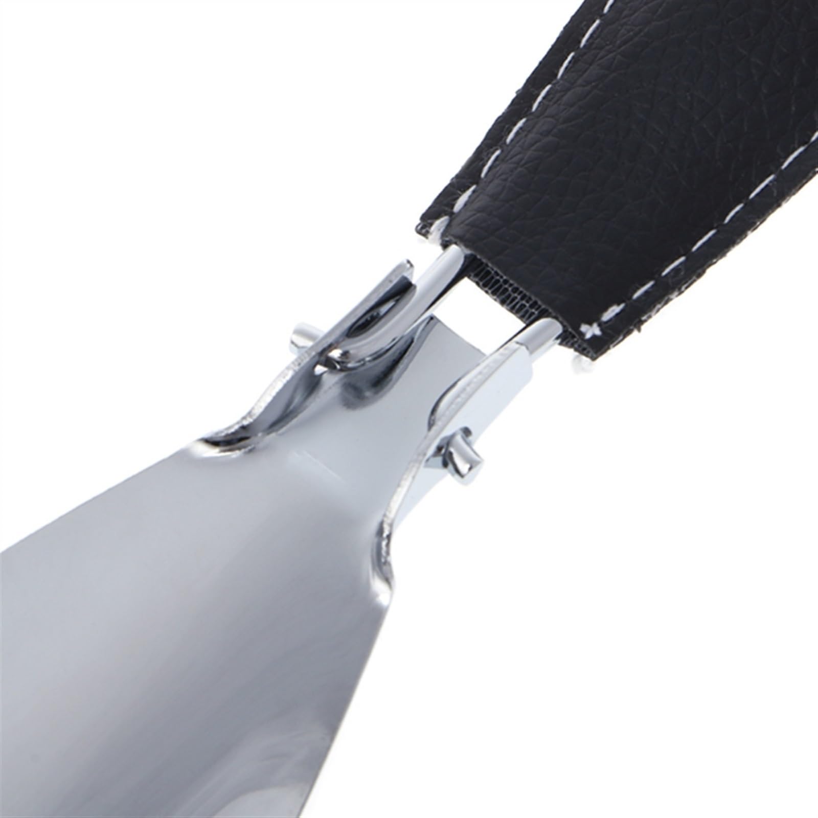 Calzador plegable de metal duradero con acero inoxidable de piel sintética portátil de moda para calzado, accesorios para calzador, calzador, ayuda para llevar zapatos