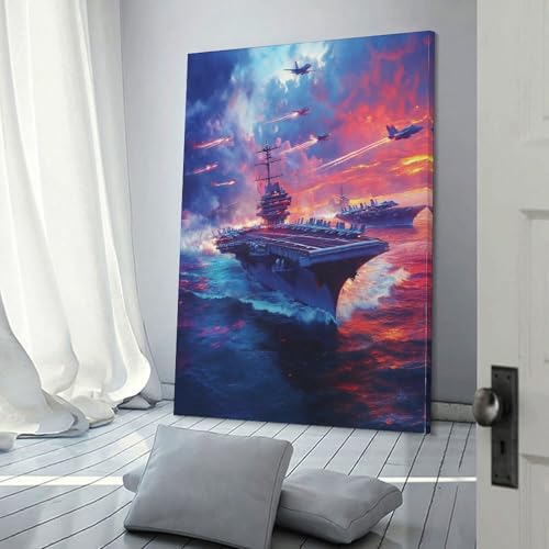 Porte-avions murale décoration maison tableau chambre ado
