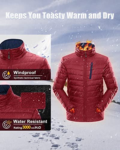Image of 33,000ft Men's Puffer Jacket Lightweight Packable Insulated Winter Coat