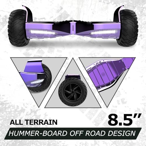 GeekMe Hoverboards mit sitz,8.5 All-Terrain mit leistungsstarkem Motor APP Bluetooth eingebaut + Hoverkart Zubeh&ouml;r f&uuml;r s Hoverboards