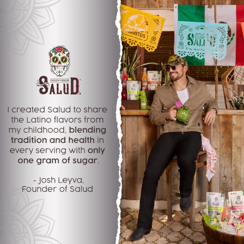 Image of Salud x Jarritos 2-in-1 Energy Drink Powder + Focus, Lime, Organic Caffeine, B6 + B12, Theanine, Clean Energy Drink Packets, Limon Agua Fresca Mix, Non-GMO, Gluten Free, 1g of Sugar, (15 Servings)