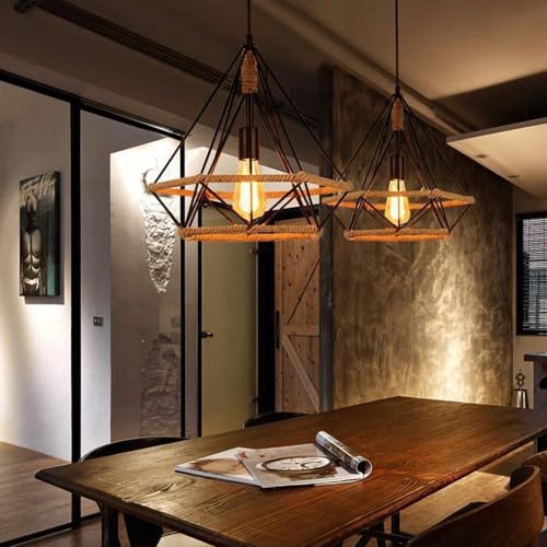 Suspension corde de chanvre luminaire industriel pour restaurant et bar