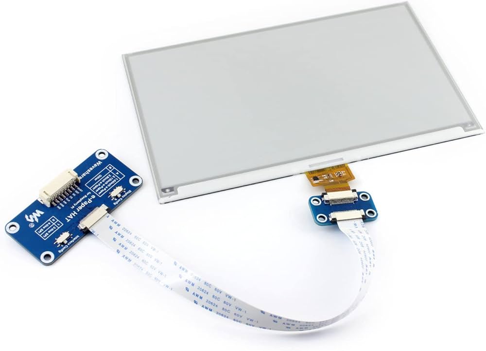 Waveshare7.5インチ電子ペーパー800×480解像度 モノクロ Amazon | Waveshare Raspberry Pi用7.5インチ電子ペーパーE-Ink