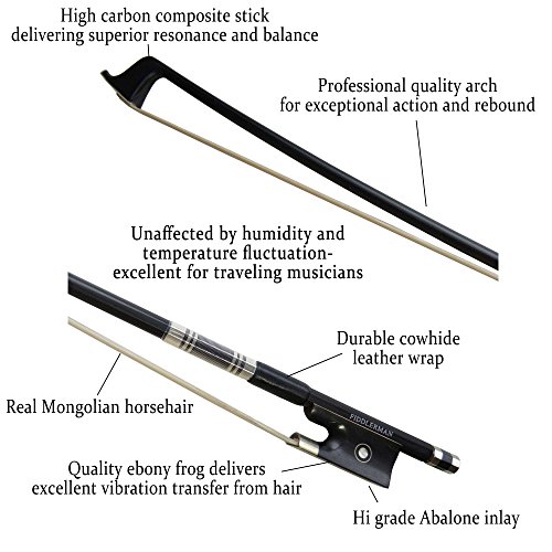 image for Fiddlerman Carbon Fiber Violin Bow 3/4