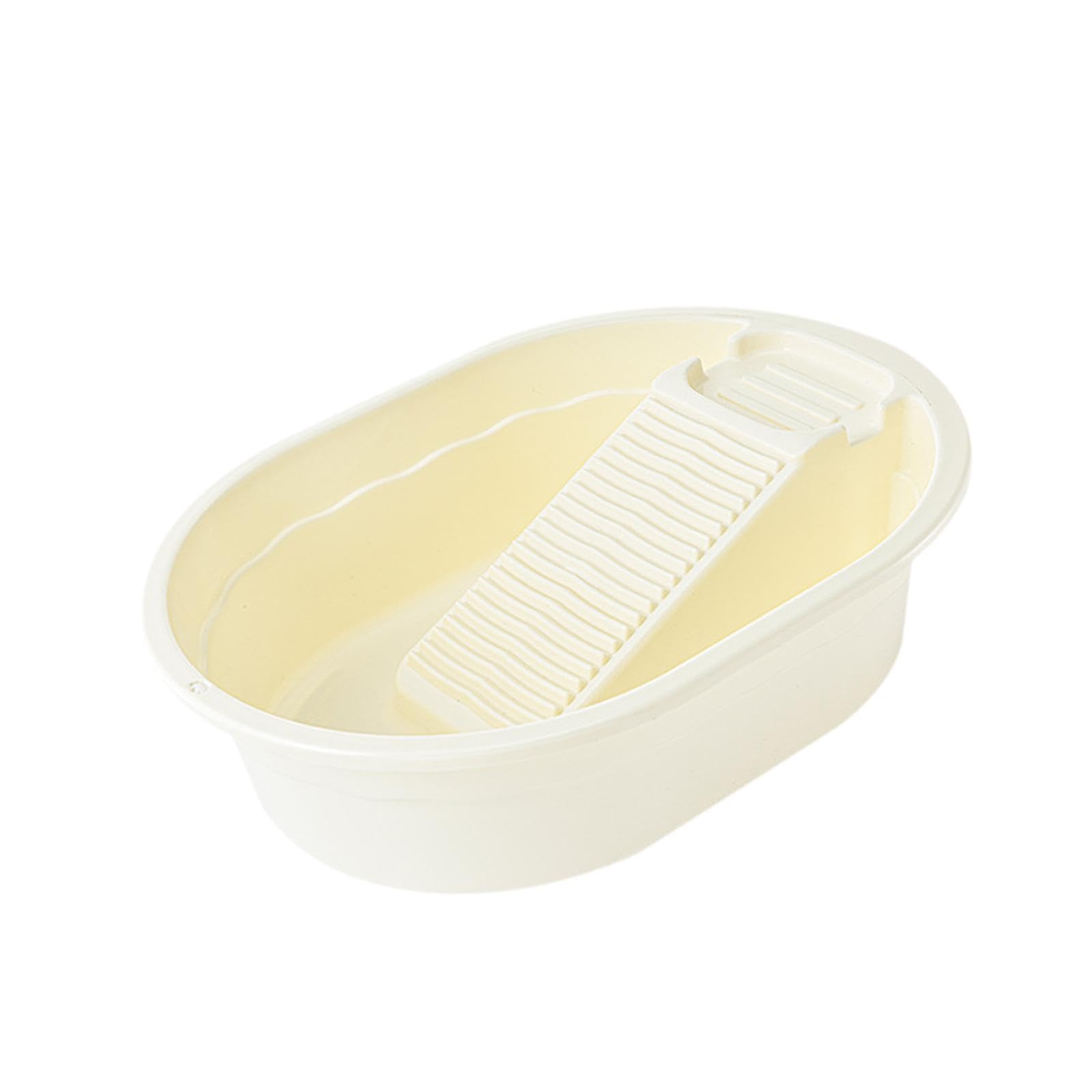 Planche à laver intégrée au lavabo beige pour buanderie moderne