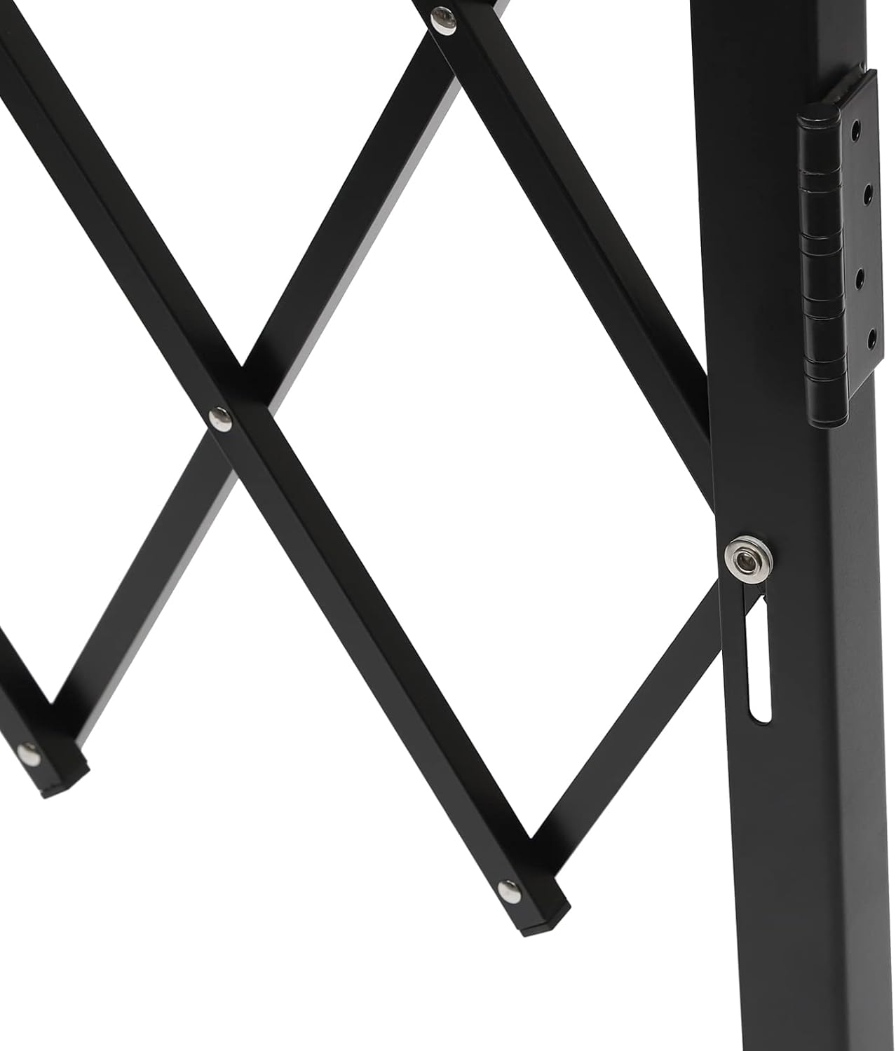 Security Gate Iron Accordion Expandable Barricade 360° Rolling Scissor Door with Padlock for Garage and Warehouse Entry Security