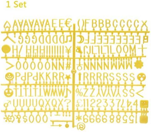 Losga Letter Set for Felt Letter Board - 181 Piece Letters, Numbers, Symbols & Emojis for Changeable Letter Boards - Multiple Colors/Sizes Available (3/4" Golden)