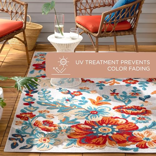 image for TOWN & COUNTRY EVERYDAY Hibiscus Bloom Modern Floral Indoor Outdoor Ar