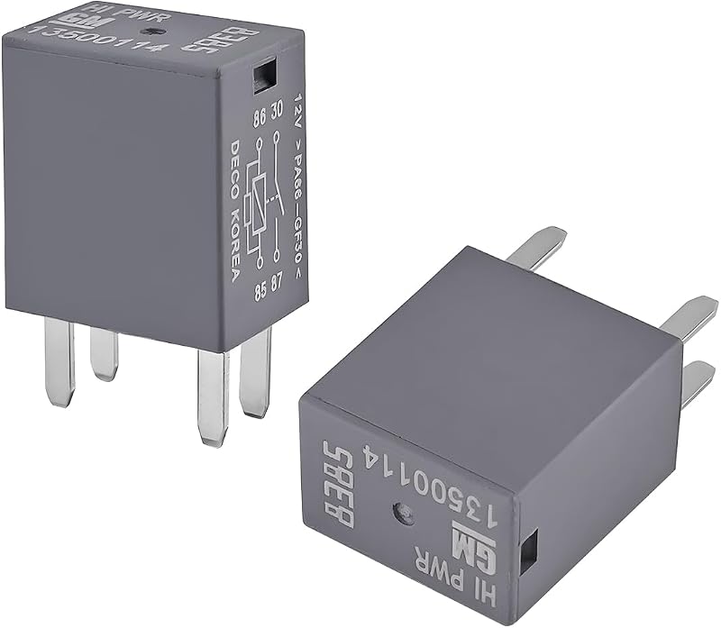 Relé do ar-condicionado automotivo Ywdiml 12 VDC 20 A, 4 pinos, OEM#13500114 – Pacote com 2