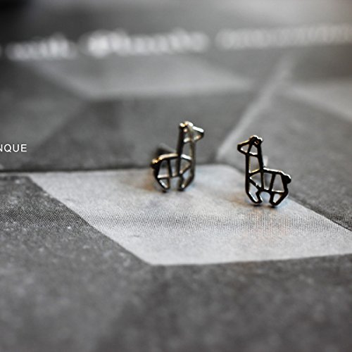 TKHNE Fun Origami hollow lines s925 pure silver earrings earrings alpaca