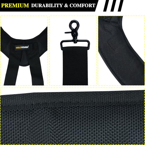 Image of MELOTOUGH Magnetic Tool Belt Suspenders with Magnetic WristBand for Work Belt Padded Suspenders Constrcution