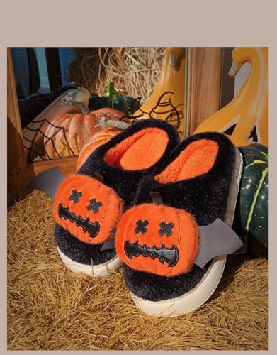 Kawaii Pumpkin Slipper Weird Shoes Halloween Slippers Ghost Slippers Memory Foam Slippers for Women Men2