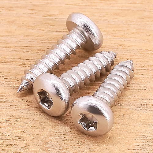 Eastlo IB720403-50 #10 X 3/4 Inch Pan Head Torx Drive Self Tapping Screws, 304 Stainless Steel 18-8 Wood Screw Sheet Metal Screw thumb #1
