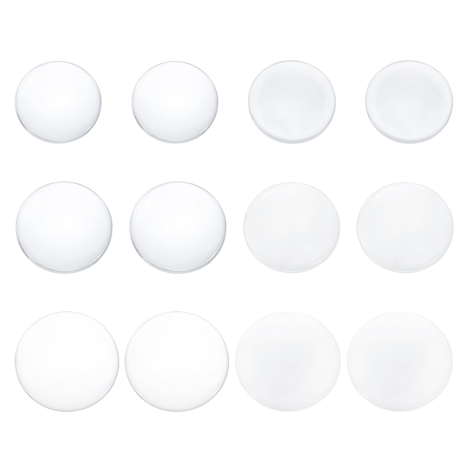 PATIKIL Lot de 12 lentilles en verre optique, lentilles biconvexes et biconcaves de 3/4/5 cm (5/10/15 cm et longueur focale -7,5/-10/-15 cm) pour l'éducation physique, science, bricolage, télescope