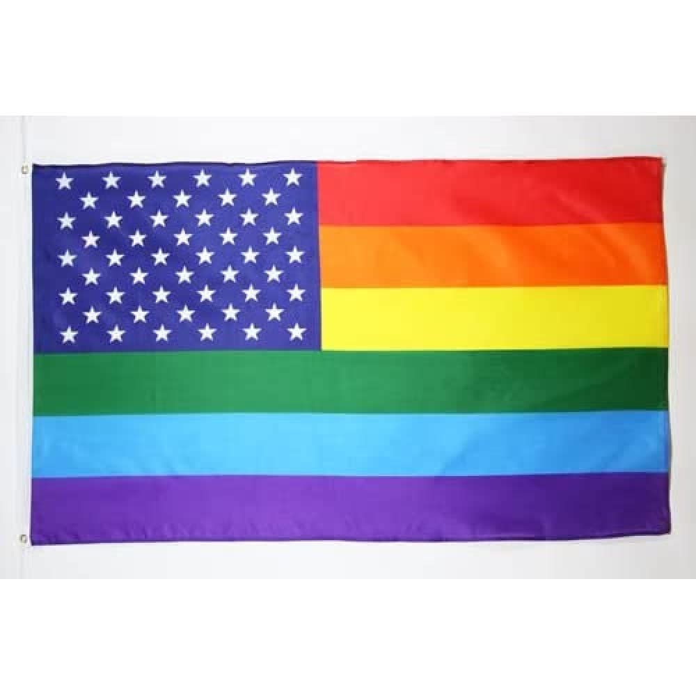 AZ FLAG - Rainbow Peace Love Happiness Flag - 2x3 Ft - 100D Polyester Gay Pride Banner with Two Metal Grommets - Fade Resistant - Vivid Colors - 2' x 3' Feet - 90x60 Cm — view 210