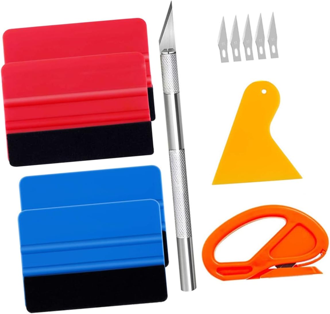 Generic 1Set Car Wrap Tool Kit Window Tinting Tools with Ergonomic Handle Efficient Installation for Smooth Film Application Complete Tint Kit for Automotive Use