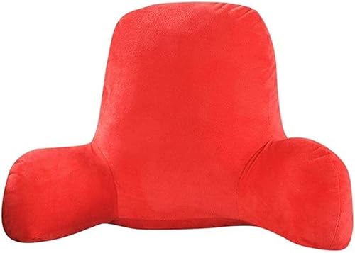 CZDYUF - Almohada grande de felpa para respaldo de lectura, cojín de silla de apoyo lumbar con brazos, cojín de sofá cama (color gris)