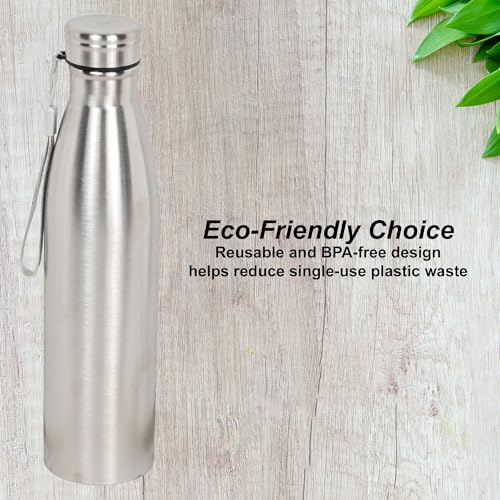 Image of Stainless Steel Water Bottle | Durable, Rust-Free, BPA-Free Steel Bottle for Office, Home & Gym (Model 10-Water Bottle (1000 ml))
