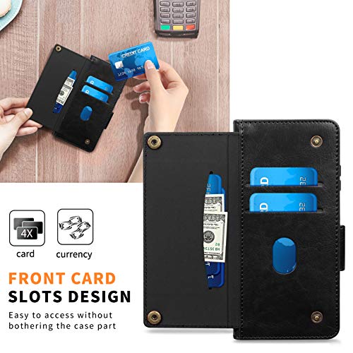 Capa tipo carteira FYY para Samsung Galaxy S21 Ultra 5G 6,8 polegadas, Capa tipo carteira de couro d