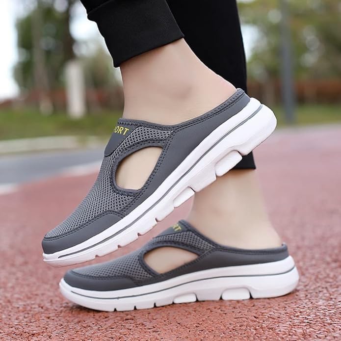 Image of Salma Footwear Men's Casual Slip-On Mules | Light Weight Mesh Summer Shoes | Backless Outdoor Walking Clogs, Sandals & Slippers for Men