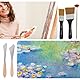 Malmesser Set,5 PCS Spachtel und Flachpinsel für Acrylmalerei und Ölfarben Fächerpinsel Acryl Pinsel Set Malerpinsel Flachpinsel-Set Edelstahl Malmesser für Künstler und Hobbyisten