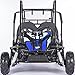 MotoTec Mud XL 212cc 2 Seat Go Kart Full Suspension Blue