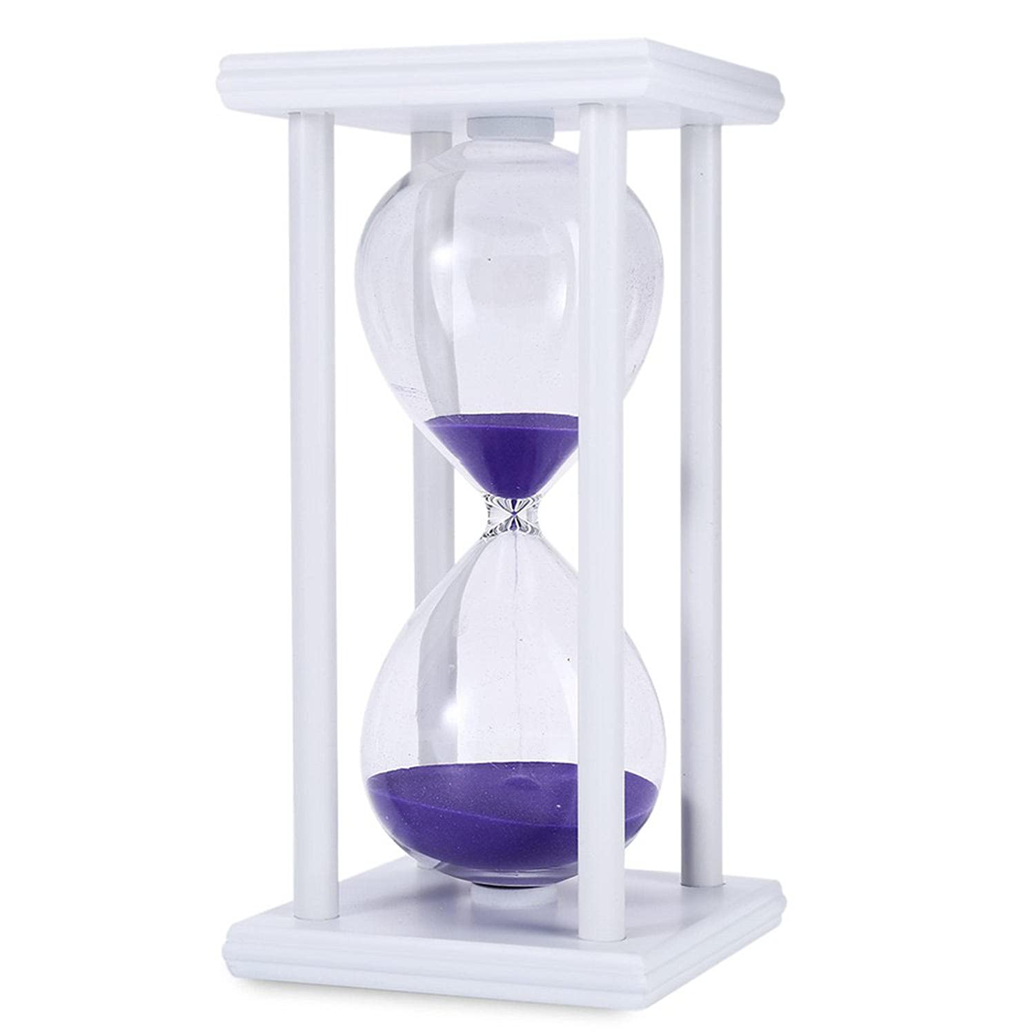 Temporizador de arena de 60 minutos de reloj de arena de la cocina de la escuela de madera moderno reloj de arena reloj de arena temporizador de té decoración del hogar regalo