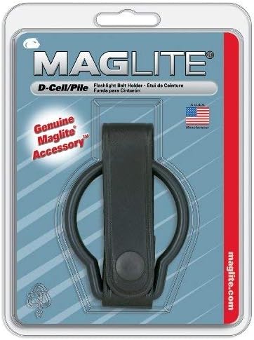 Miniatura 3 de Soporte de correa de piel Maglite liso negro para linterna D-Cell