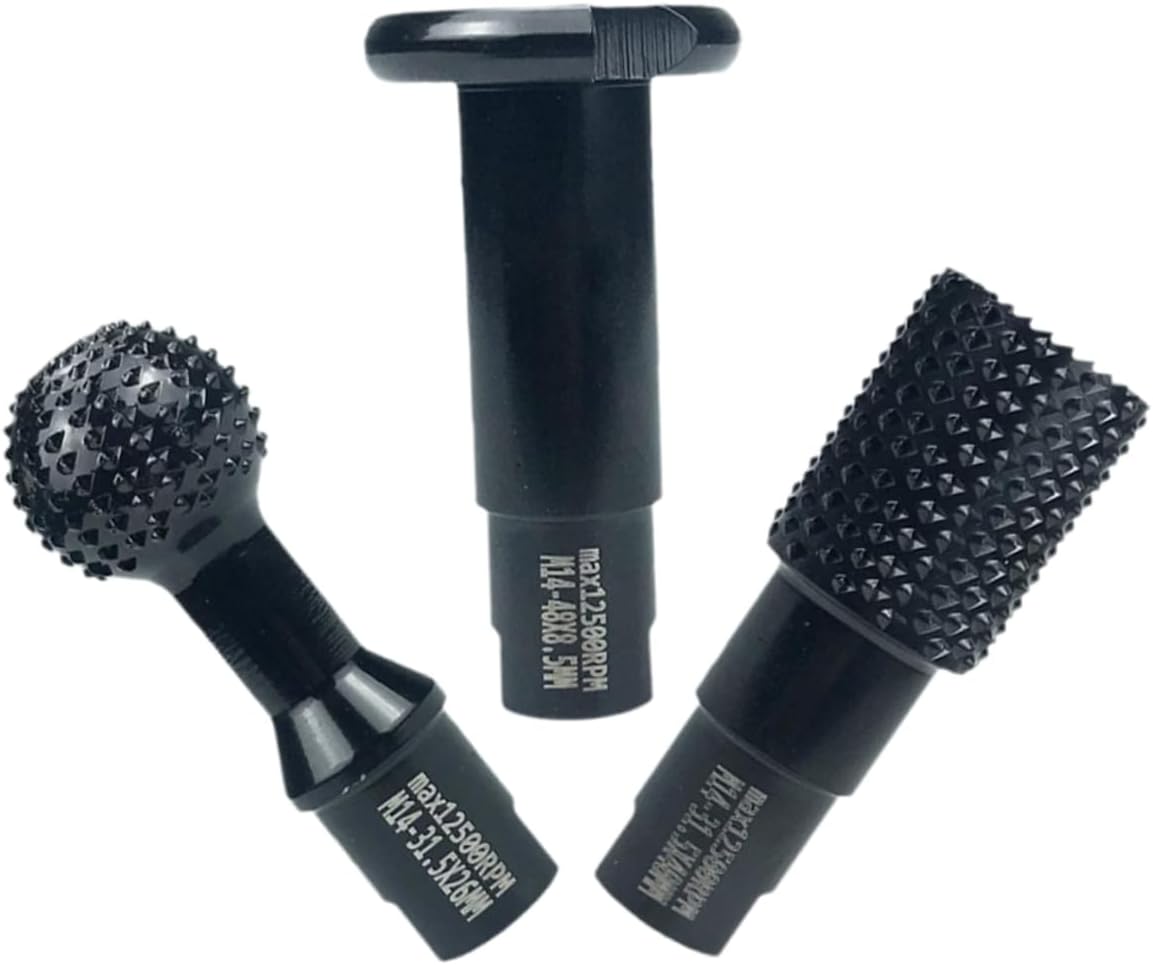 Woodworking Hole Opener Kit for Angle Grinders Precision Rotary Burr Tool Set for Carving and Grinding High Temperature Resistant Compatible with Models