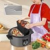 Silicone Slow Cooker Liners Compatible With Crock Pot 6-8 QT,Slow Cooker Divider Allows Cooking Two Different Meals At Once Time, Reusable Silicone Divider Insert, Dishwasher Safe, BPA Free. #4