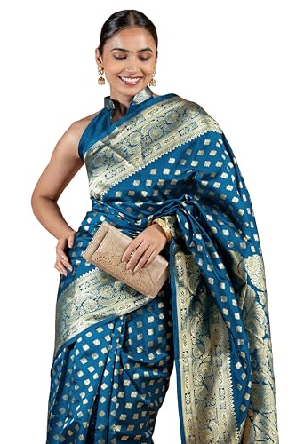 Image of Subham Saree for Woman Silk Cotton Kanjivaram | Soft Easy to Drape Daily Wear Sari with Blouse Fabric