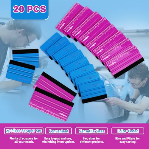 Image of TECKWRAP Professional Felt Squeegee for Vinyl, 20 PCS