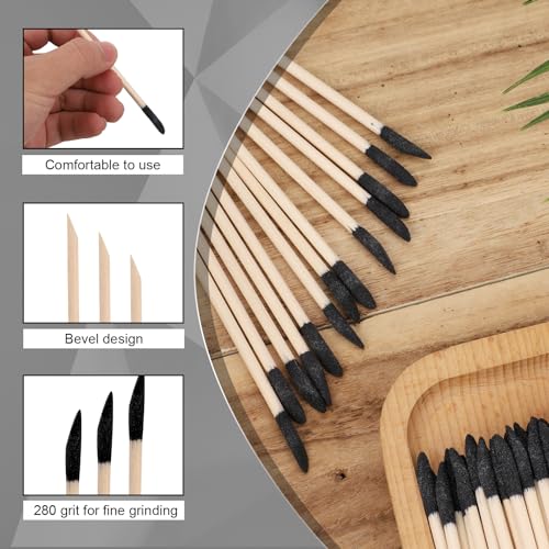 NQEUEPN 100pcs Beveled Sanding Sticks - Image 4