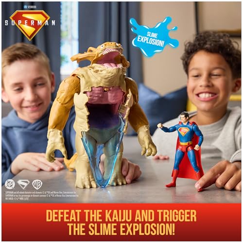 Image of DC Comics Superman vs Kaiju Slime Battle Playset | 12-Inch Kaiju with Slime, 6-Inch Superman Action Figure, Recreate Iconic Scenes, Superhero Toys for Kids & Collectors Ages 4+