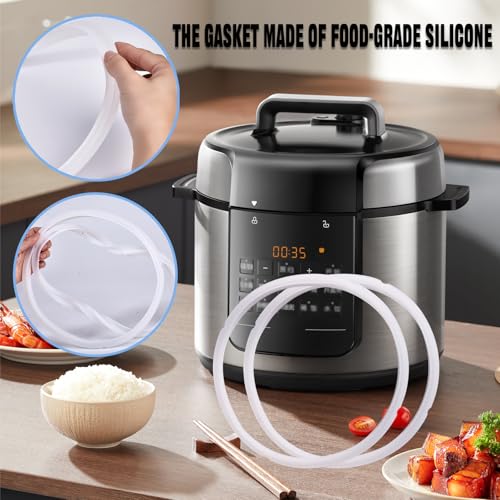 13 Pcs Sealing Ring 5, 6 Qt,For Duo Plus 6 Quart Electric Pressure Cooker Valve Replacement Parts With Include Silicone Gasket Steam Release Valve Float Valve Anti-Block Shield Condensation Collector