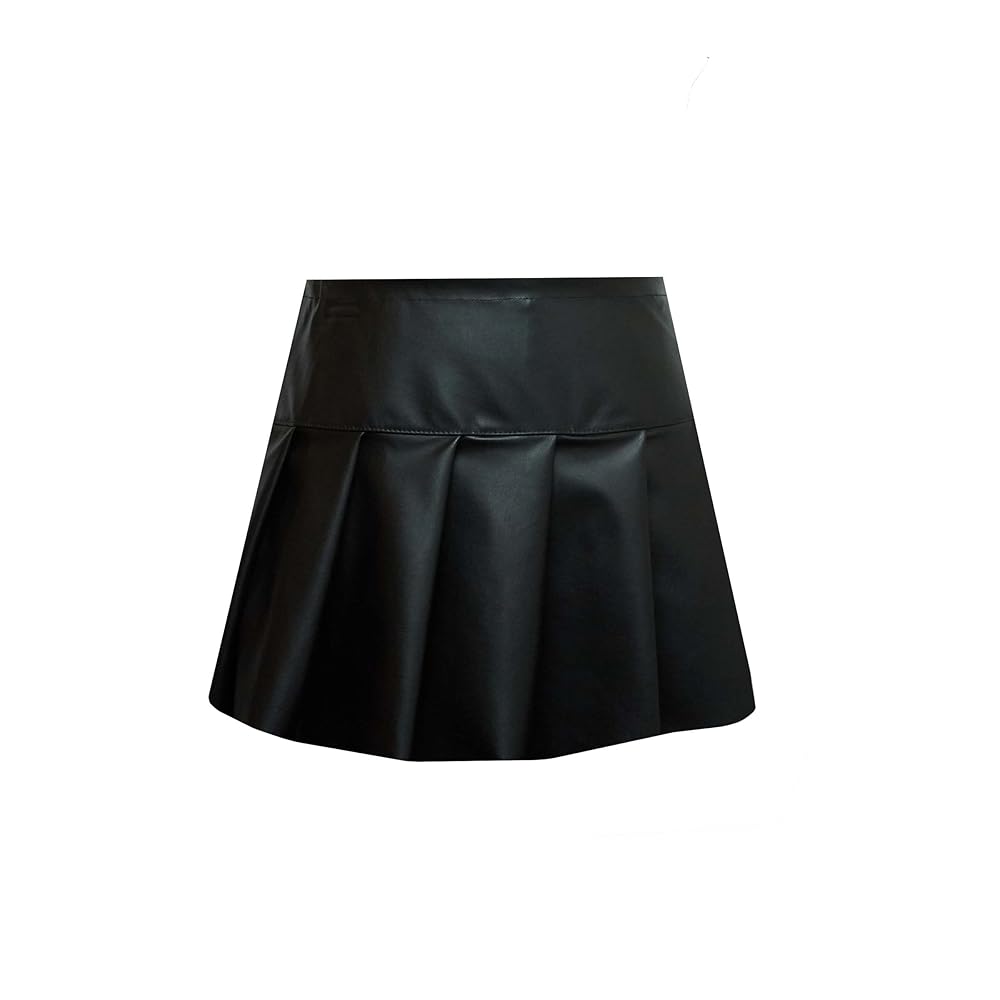Amazon.com: Amy Byer Girls' Faux Leather Pleated Skirt