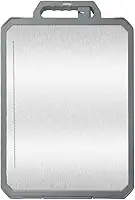 Tabua de Corte Grande, Tabua de Carne Inox Para Cozinha,Dupla Face Aço Inoxidável e PP Tábuas de Cortar,Afiador Integrado, Canaletas Antirrespingo,Frutas e Vegetais com Higiênica(43.8 * 30 * 2.6cm)
